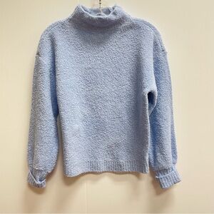 BABY BLUE MARLED ROLL NECK WOMENS SWEATER SZ XS